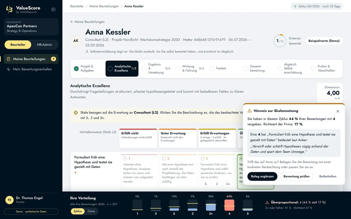 ValueScore: assessment with a hint on how the scale is used